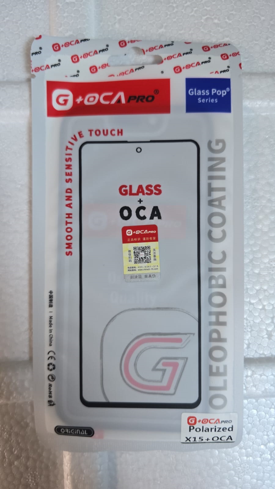 Iphone 15 Glass+Oca+Polarizado G-OCA Pro