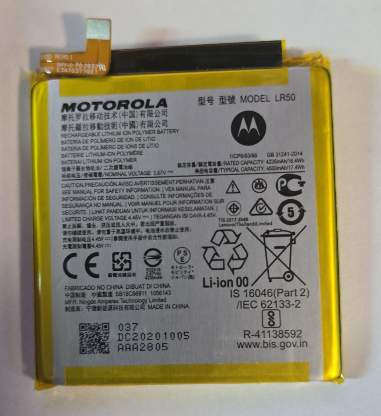 BATERIA LR50 MOTO EDGE XT2063