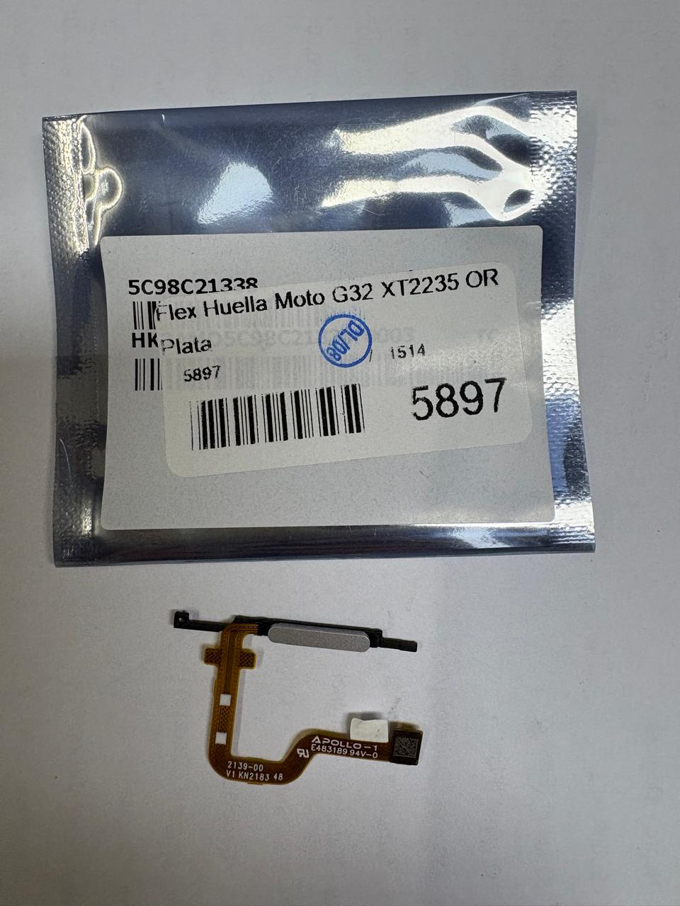 Flex de huella G32 XT2235 Original Plata
