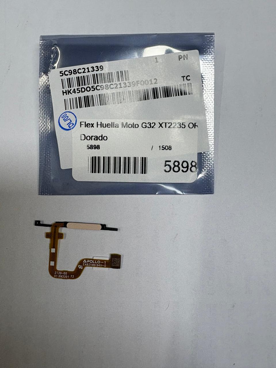 Flex de huella G32 XT2235 Original Dorado